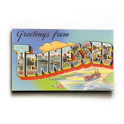 Greetings from Tennessee Wood Sign Greetings from Tennessee Wood Sign