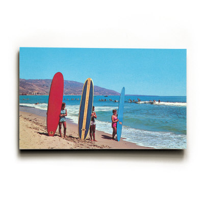 Children with Surf Boards Wood Sign Children with Surf Boards Wood Sign