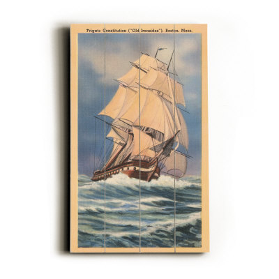 'Old Ironsides' Painting, Boston Wood Sign 'Old Ironsides' Painting, Boston Wood Sign
