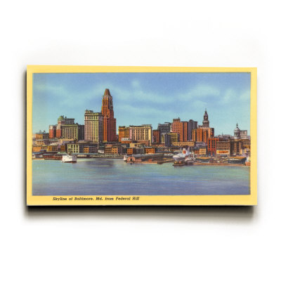 Skyline, Baltimore Wood Sign Skyline, Baltimore Wood Sign