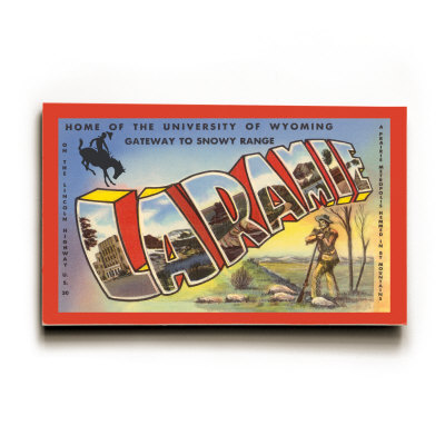 Laramie, Wyoming, Large Letters Wood Sign Laramie, Wyoming, Large Letters Wood Sign