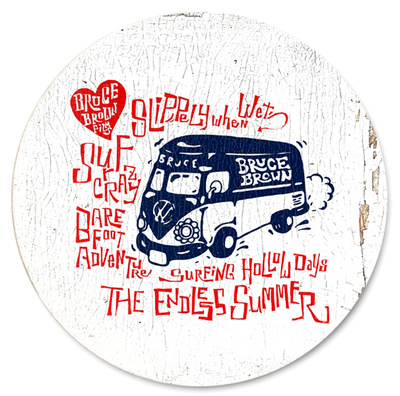 Bruce Brown - VW Van Wood Sign Bruce Brown - VW Van Wood Sign
