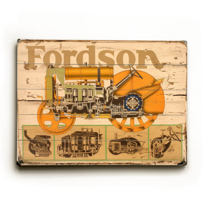Fordson Tractor Poster Wood Sign Fordson Tractor Poster Wood Sign