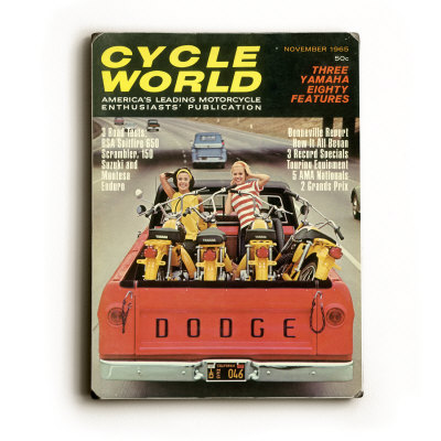 Cycle World Yamaha Trail AT90 Wood Sign Cycle World Yamaha Trail AT90 Wood Sign