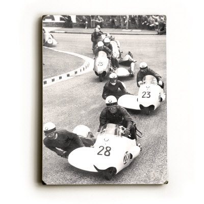 BMW Side Car Race Wood Sign BMW Side Car Race Wood Sign