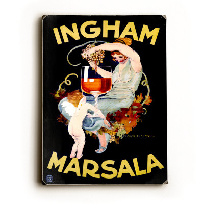 Ingham Marsala Wine Wood Sign Ingham Marsala Wine Wood Sign