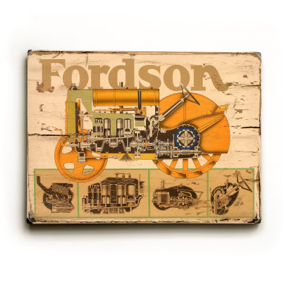 Fordson Tractor Poster Wood Sign Fordson Tractor Poster Wood Sign
