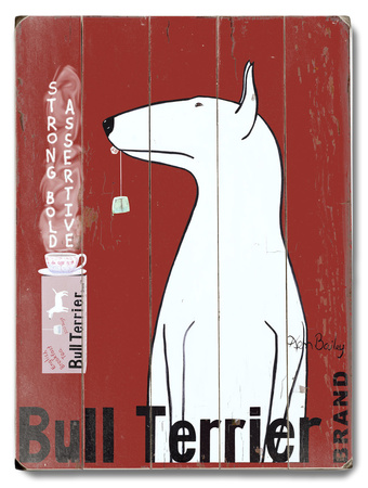 Bull Terrier Brand Wood Sign Bull Terrier Brand Wood Sign