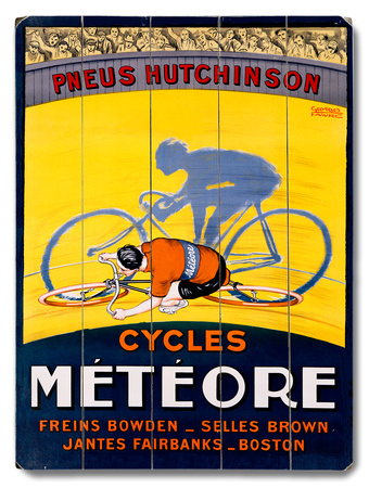 Meteor Bicycle Poster Wood Sign Meteor Bicycle Poster Wood Sign