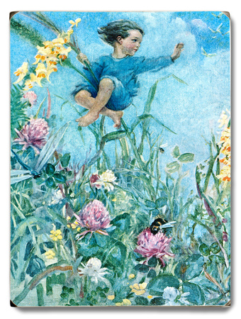Fairy Tale Elf Bumblebee Flower Wood Sign Fairy Tale Elf Bumblebee Flower Wood Sign