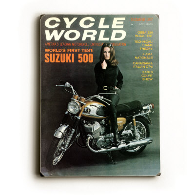 Cycle World Suzuki T500 Cobra Wood Sign Cycle World Suzuki T500 Cobra Wood Sign