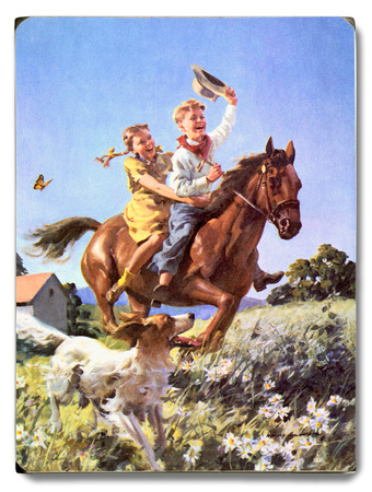 Cowboy and Cowgirl Horse Wood Sign Cowboy and Cowgirl Horse Wood Sign