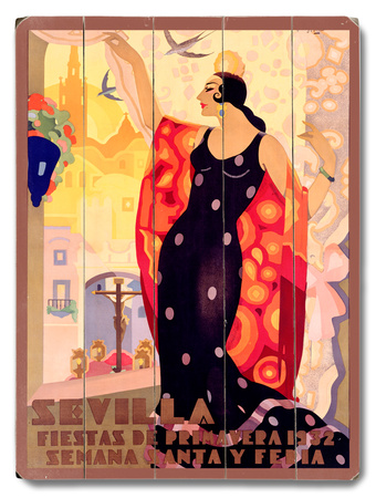 Sevilla Flamenco Dancer Wood Sign Sevilla Flamenco Dancer Wood Sign