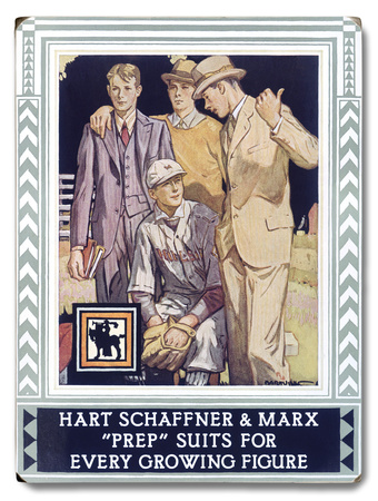 Hart Schaffner and Marx Wood Sign Hart Schaffner and Marx Wood Sign