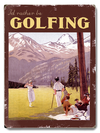 I'd Rather be Golfing Wood Sign I'd Rather be Golfing Wood Sign