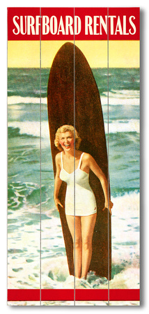 Surfboard Rentals Wood Sign Surfboard Rentals Wood Sign