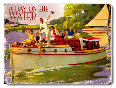 A Day on the Water Wood Sign A Day on the Water Wood Sign