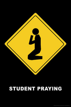 Student Praying Poster Student Praying Poster