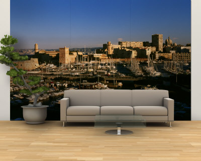 Old Port, Marseille, France Wall Mural – Large Old Port, Marseille, France Wall Mural – Large