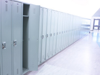 Empty school locker