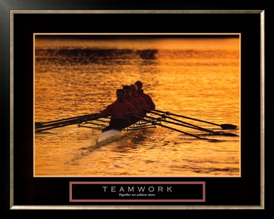 Teamwork: Rowers Framed Print Teamwork: Rowers Framed Print