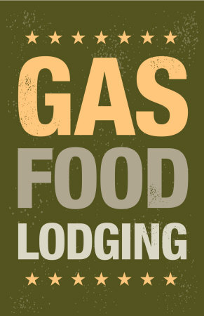 Gas, Food, Lodging Premium Poster Gas, Food, Lodging Premium Poster