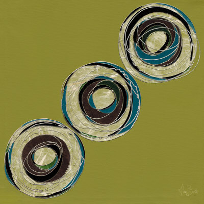 Olive Circles Print Olive Circles Print