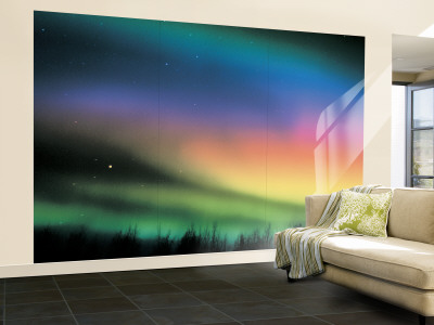 Northern Lights Wall Mural – Large Northern Lights Wall Mural – Large