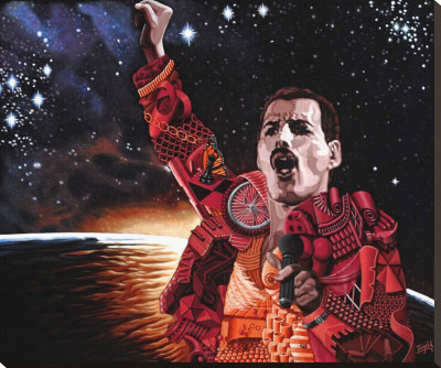 Freddy Mercury Stretched Canvas Print Freddy Mercury Stretched Canvas Print
