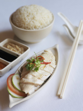 hainanese chicken rice. Hainanese Chicken Rice