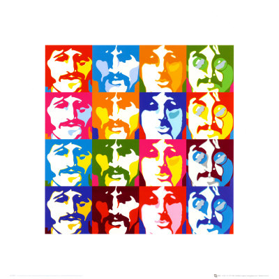 The Beatles: Sea of Colors Print The Beatles: Sea of Colors Print