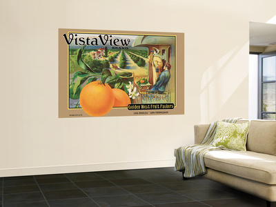 Crate Label "Orange" Wall Mural Crate Label "Orange" Wall Mural