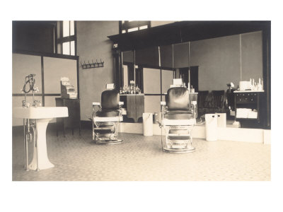 The Old Barber Shop Giclee Print The Old Barber Shop Giclee Print