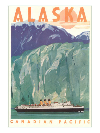 Cruise Liner by Alaskan Glacier Giclee Print Cruise Liner by Alaskan Glacier Giclee Print