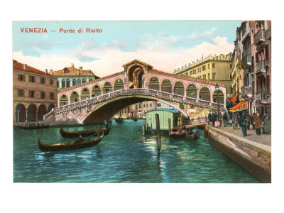 Rialto Bridge, Venice Giclee Print Rialto Bridge, Venice Giclee Print