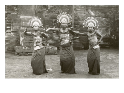 Balinese Temple Dancers Giclee Print Balinese Temple Dancers Giclee Print
