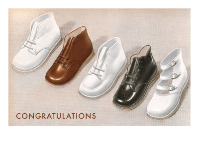 Congratulations, Baby Shoes Giclee Print Congratulations, Baby Shoes Giclee Print