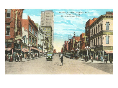 Downtown Birmingham, Alabama Giclee Print Downtown Birmingham, Alabama Giclee Print
