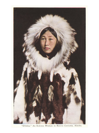 Eskimo Woman in Native Costume Giclee Print Eskimo Woman in Native Costume Giclee Print