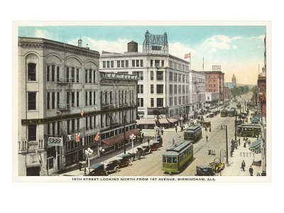 Downtown Birmingham, Alabama Giclee Print Downtown Birmingham, Alabama Giclee Print