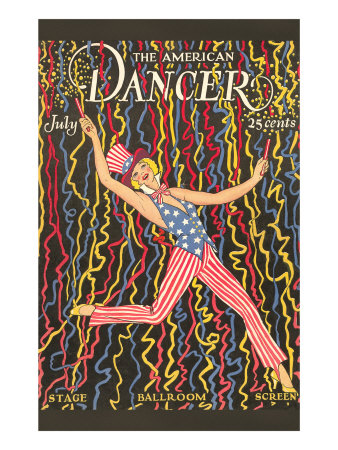 Patriotic Dancer with Confetti Giclee Print Patriotic Dancer with Confetti Giclee Print