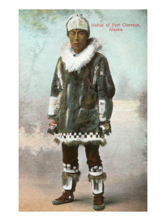 Eskimo in Native Costume Giclee Print Eskimo in Native Costume Giclee Print
