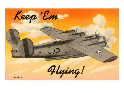 Keep 'Em Flying Bomber Giclee Print Keep 'Em Flying Bomber Giclee Print