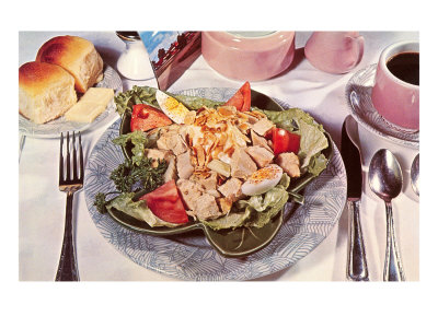Salad with Deviled Eggs and Tomatoes Giclee Print Salad with Deviled Eggs and Tomatoes Giclee Print