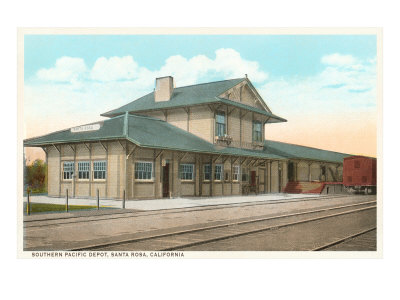 Train Depot, Santa Rosa, California Giclee Print Train Depot, Santa Rosa, California Giclee Print