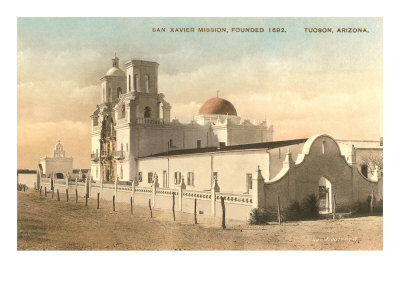 San Xavier Del Bac Mission, Tucson, Arizona Giclee Print San Xavier Del Bac Mission, Tucson, Arizona Giclee Print