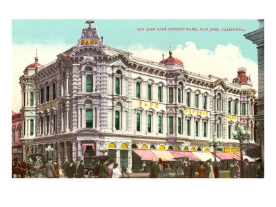 Bank, San Jose, California Giclee Print Bank, San Jose, California Giclee Print