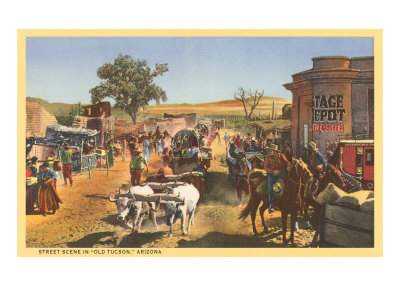 Street Scene in Old Tucson, Arizona Giclee Print Street Scene in Old Tucson, Arizona Giclee Print