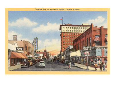 Congress Street, Tucson, Arizona Giclee Print Congress Street, Tucson, Arizona Giclee Print