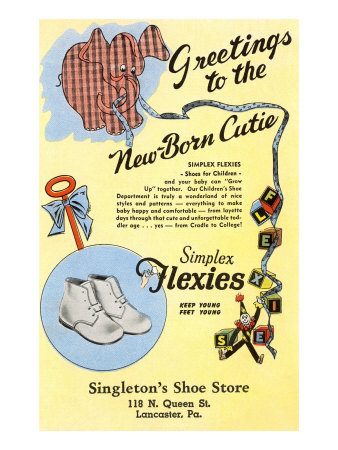 Booties Advertisement Giclee Print Booties Advertisement Giclee Print